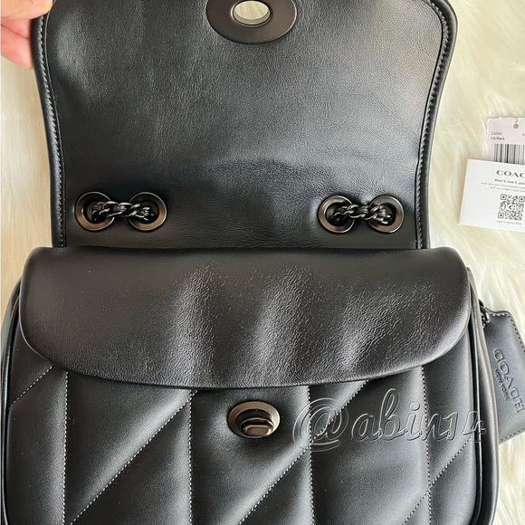 Coach Black Leather Pillow Madison Shoulder Crossbody Bag Quilting Full Size - Picture 12 of 14